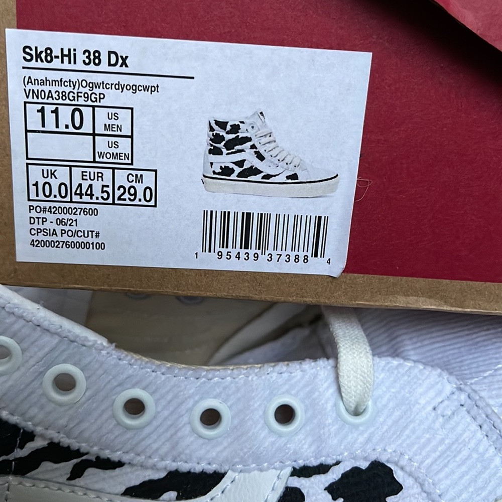 Vans Sk8-Hi 38 Dx Anaheim Factory Cow Print MENS - Picture 16 of 16